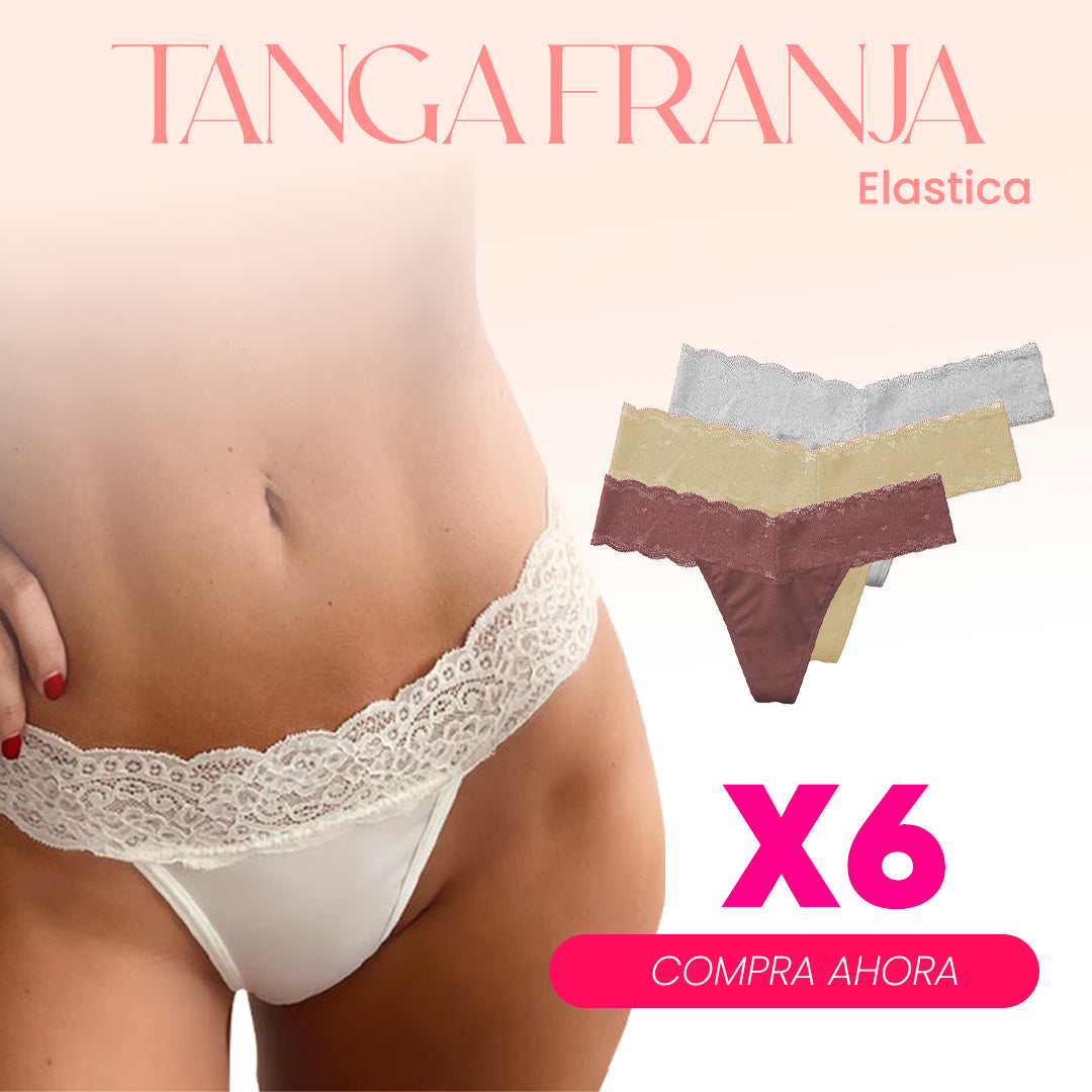 🔥MEGAOFERTA👙Pack Tanga Franja Elástica x 6✨X Solo $89.900💖
