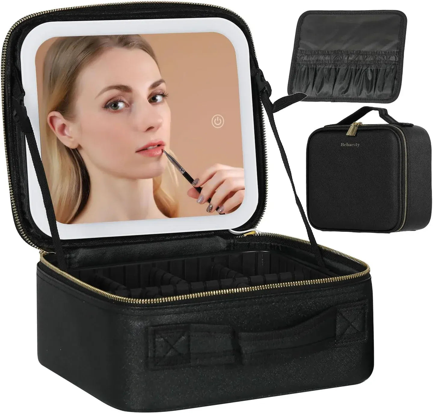 💎COSMETIQUERA PROFESIONAL CON ESPEJO LED🪩
