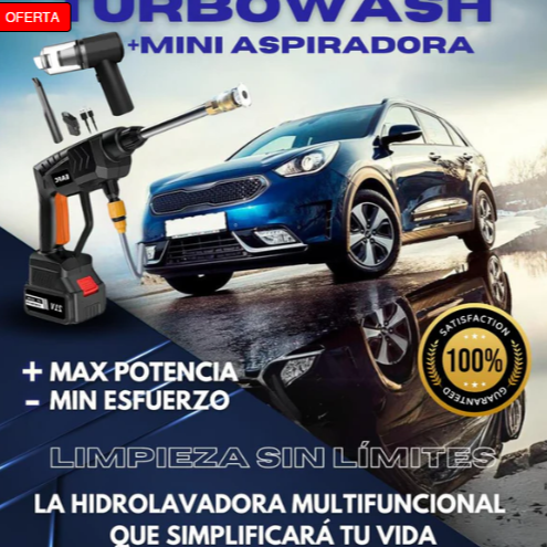 🚨Combo HIDROLAVADORA CleanMaster + ASPIRADOR Portátil TurboClean🔥