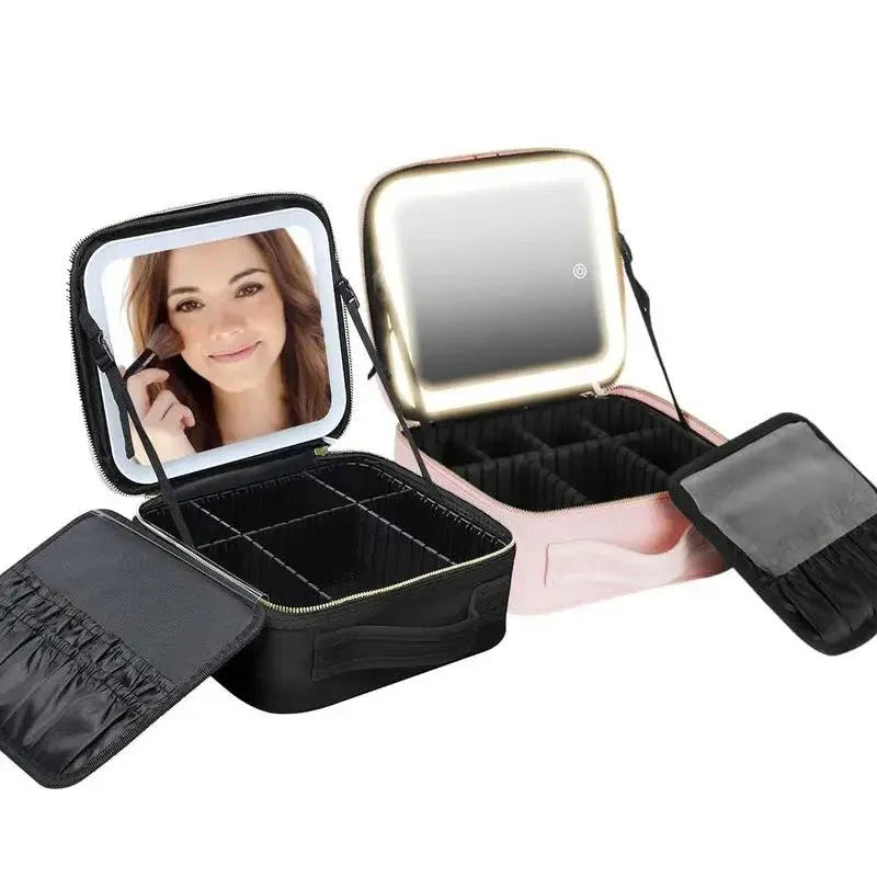 💎COSMETIQUERA PROFESIONAL CON ESPEJO LED🪩