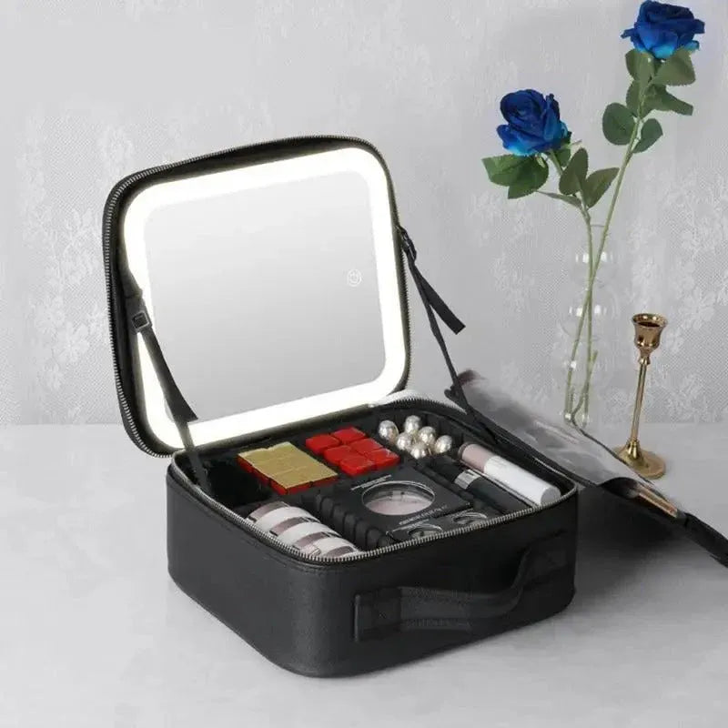 💎COSMETIQUERA PROFESIONAL CON ESPEJO LED🪩