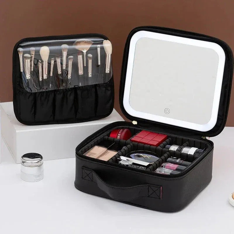 💎COSMETIQUERA PROFESIONAL CON ESPEJO LED🪩