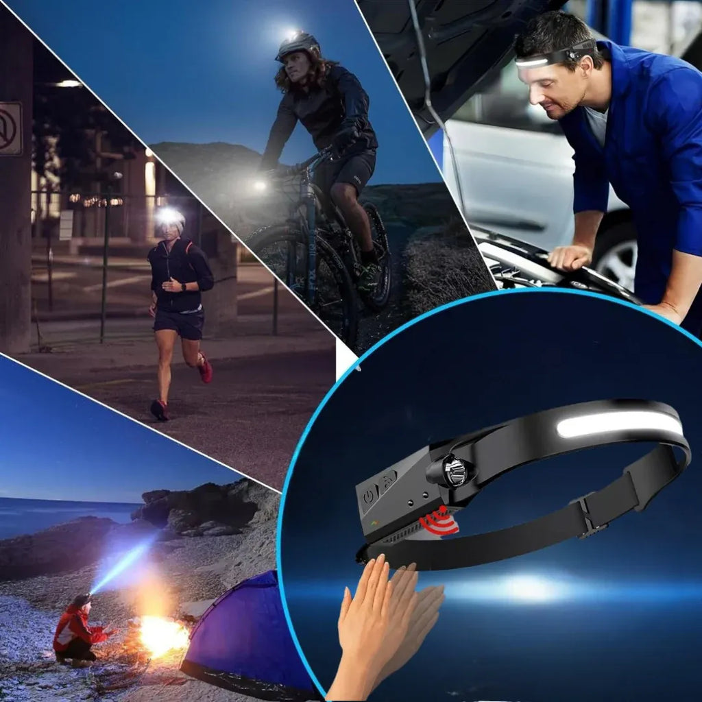 LINTERNA PROFESIONAL FRONTAL LED CON SENSOR