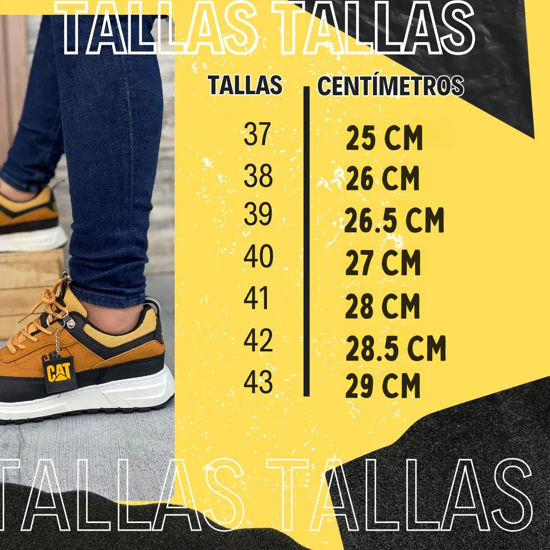 PODER Y FIRMEZA:TENIS CAT PARA CABALLERO👌LISTOS PARA TODO