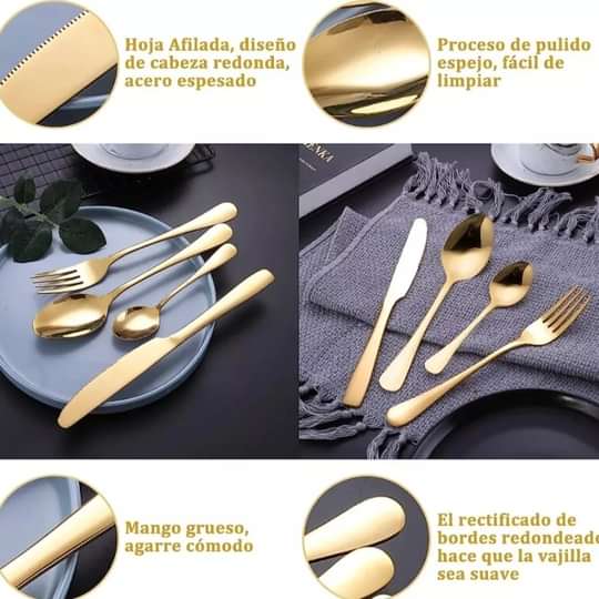 💎 HIGH QUALITY: Set 24 piezas inoxidables PREMIUM🔥