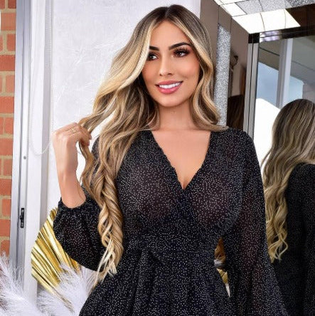 👗Brilla con Estilo: Hermoso Vestido-Seda 💯💎