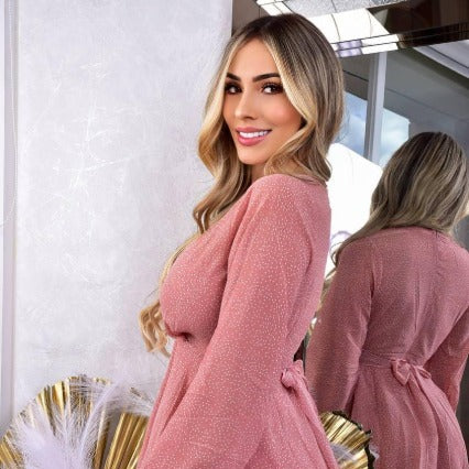 👗Brilla con Estilo: Hermoso Vestido-Seda 💯💎