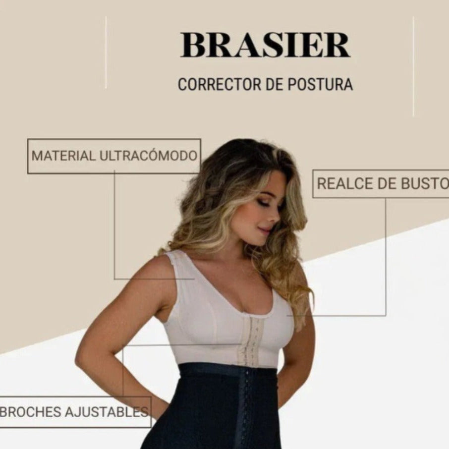 💖 TU ALIADO PERFECTO: BRASIER CORRECTOR DE POSTURA SIN AROS Y BANDA ANCHA💪👙