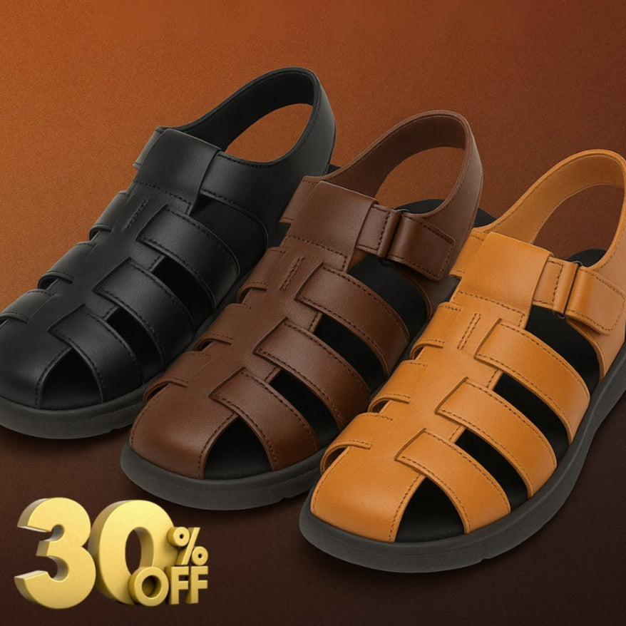 SANDALIA EN CUERO SUELA EVA ULTRALIVIANA