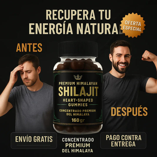 Gomas Premium Shilajit - Fuerza, Vitalidad y Energía
