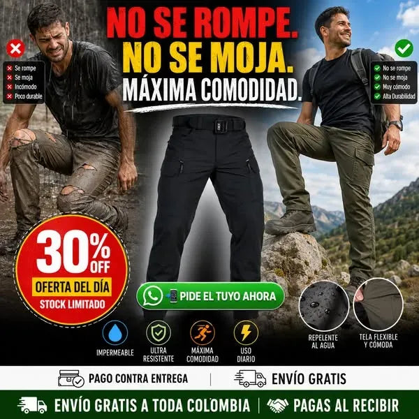 PANTALON TACTICO IMPERMEABLE LISTO PARA LA ACCION💪🏻