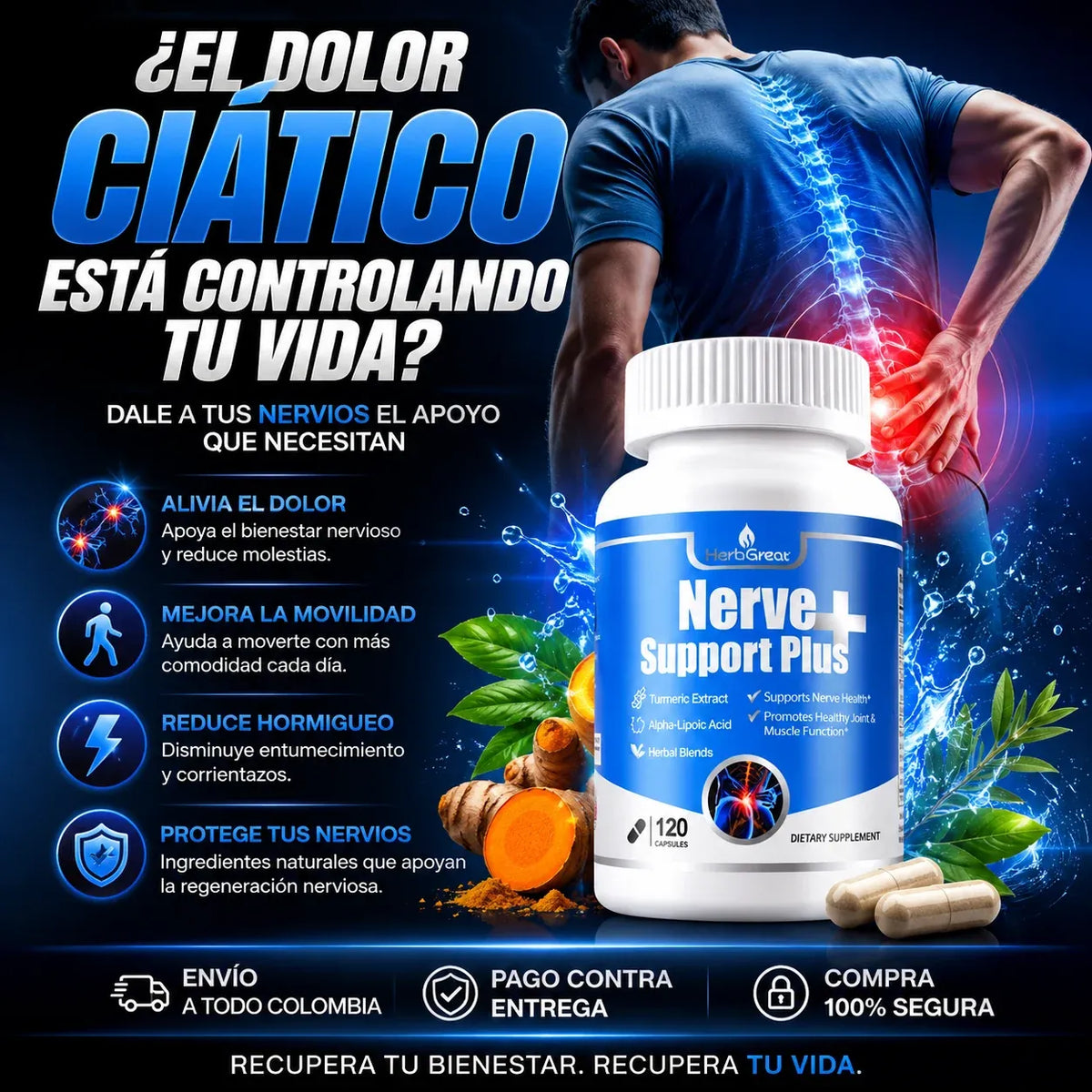 Nerve Support Plus – Complejo Nutricional para el Cuidado de los Nervios y la Movilidad