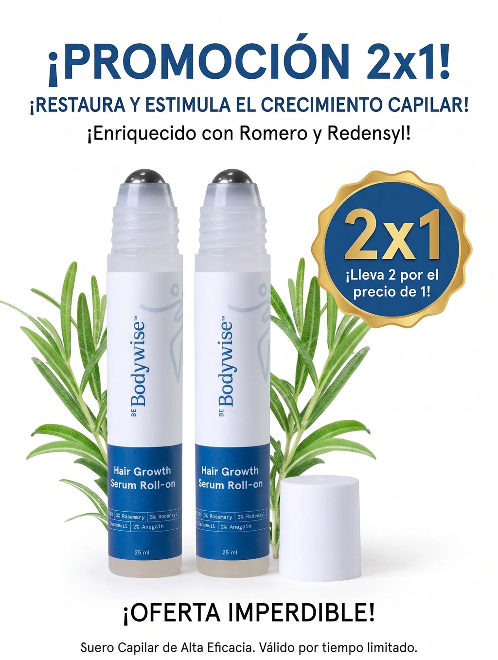 PAGA 1 LLEVA 2. BODYWISE HAIR GROWTH SERUM
