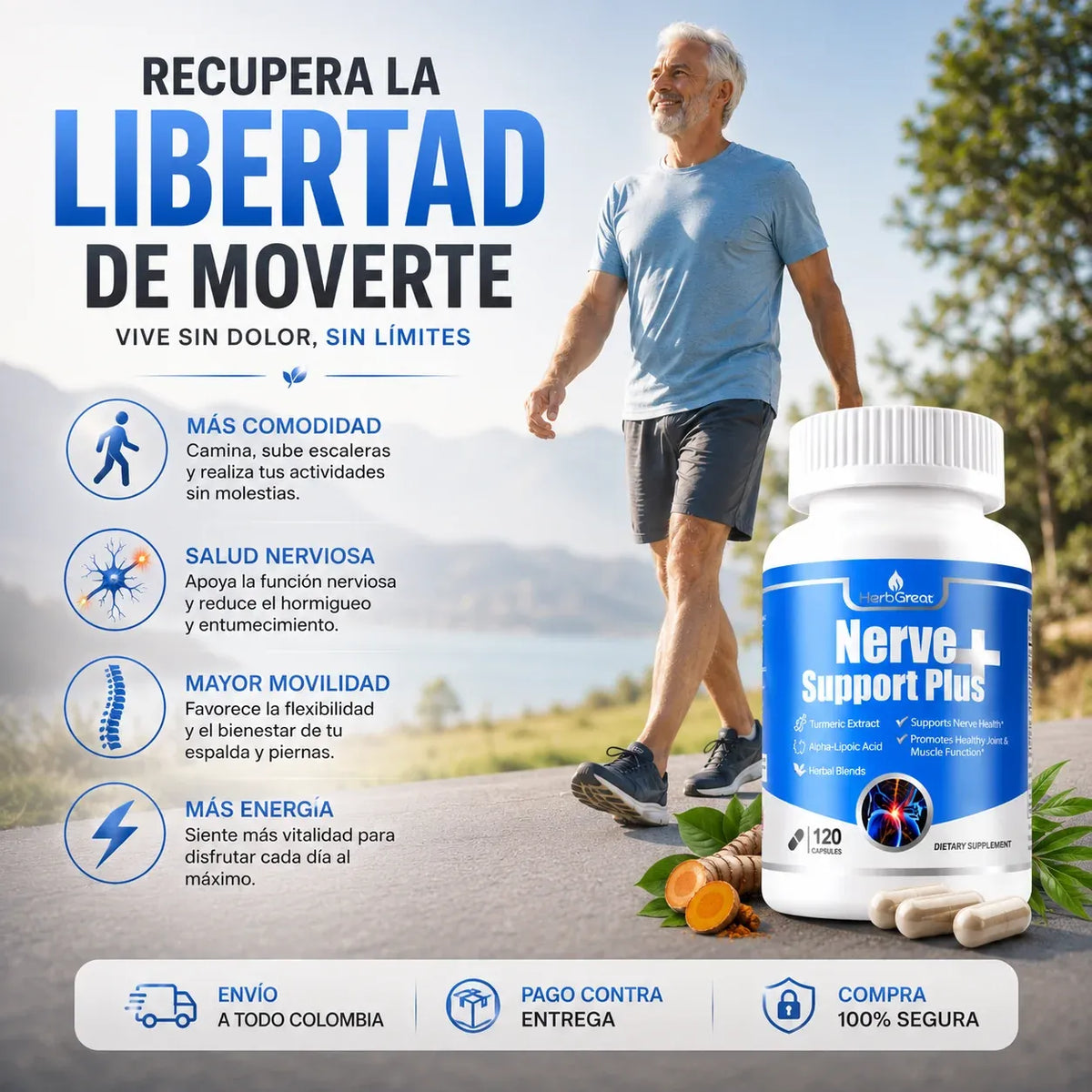 Nerve Support Plus – Complejo Nutricional para el Cuidado de los Nervios y la Movilidad